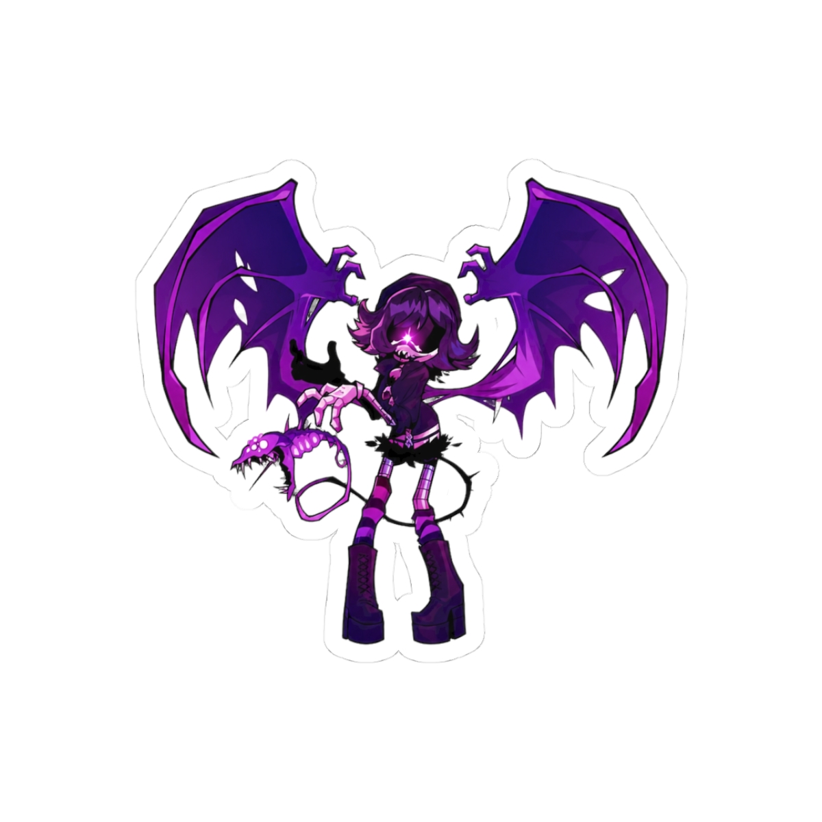 Murder Drones Uzi Doorman Glitchy Portrait Sticker - Official stickers merchandise