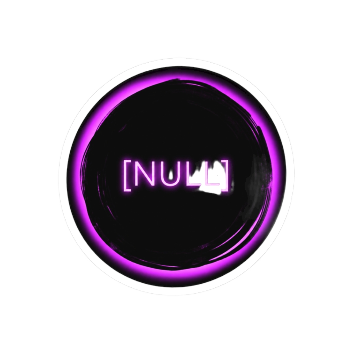 Absolute Solver Purple NULL Sticker | Bold Glitch Vinyl Decal - alternate angle 3, merchandise