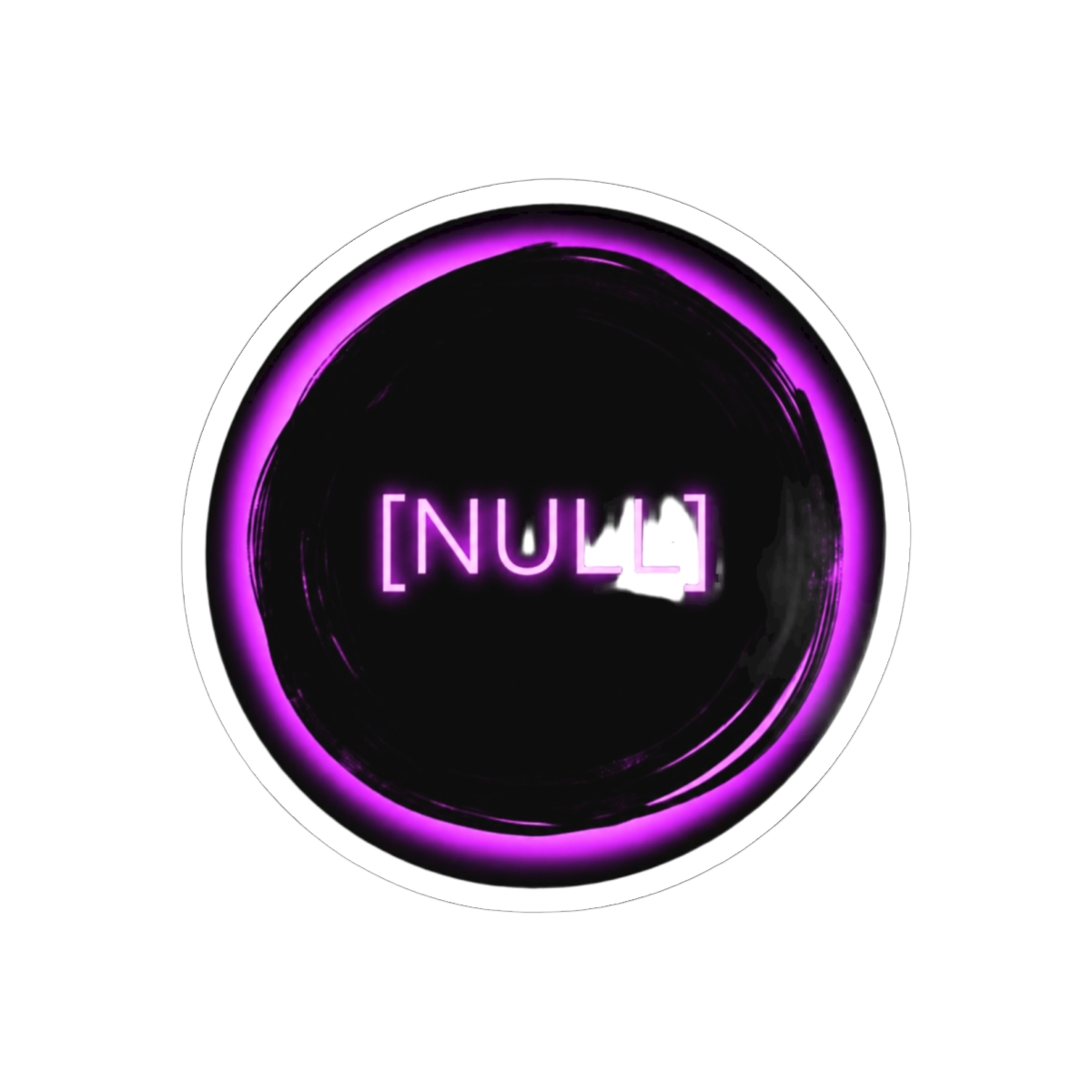 Absolute Solver Purple NULL Sticker | Bold Glitch Vinyl Decal - alternate angle 2, merchandise