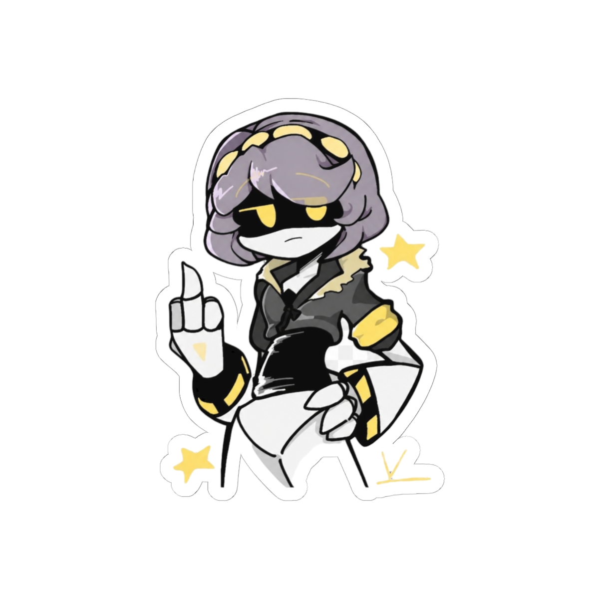 Murder Drones Uzi N Cyn Stickers | Cute Fan Vinyl Decals - Murder Drones official Stickers merch
