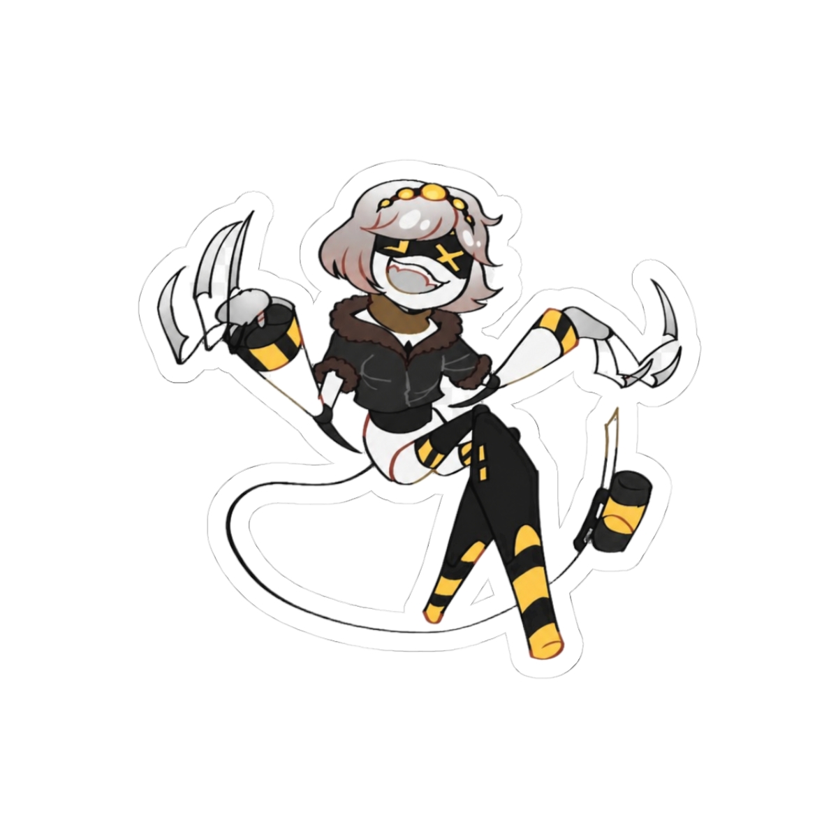 V Murder Drones Stylized Portrait Sticker - Official stickers merchandise