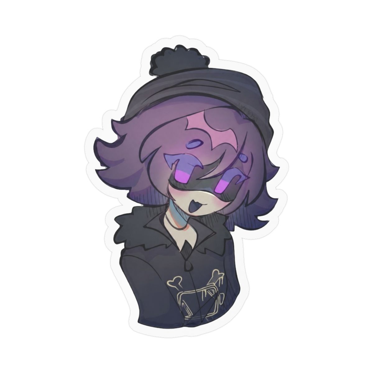 Uzi Doorman Sticker | Bold Funny Cartoon Vinyl Decal - alternate angle 1, merchandise