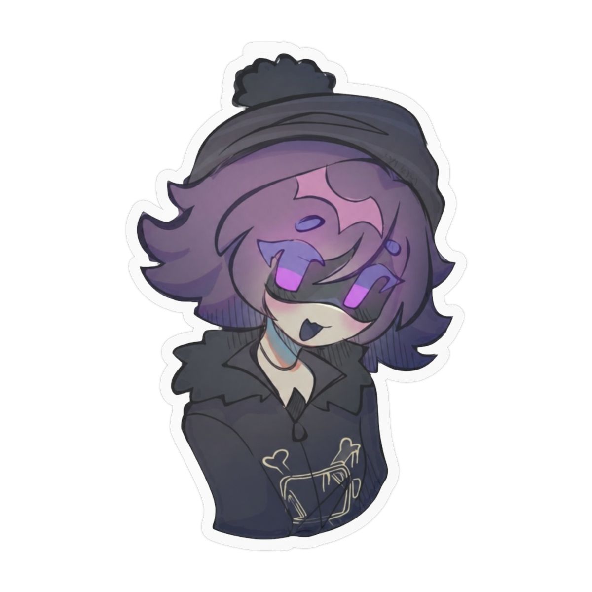 Uzi Doorman Sticker | Bold Funny Cartoon Vinyl Decal - alternate angle 3, merchandise