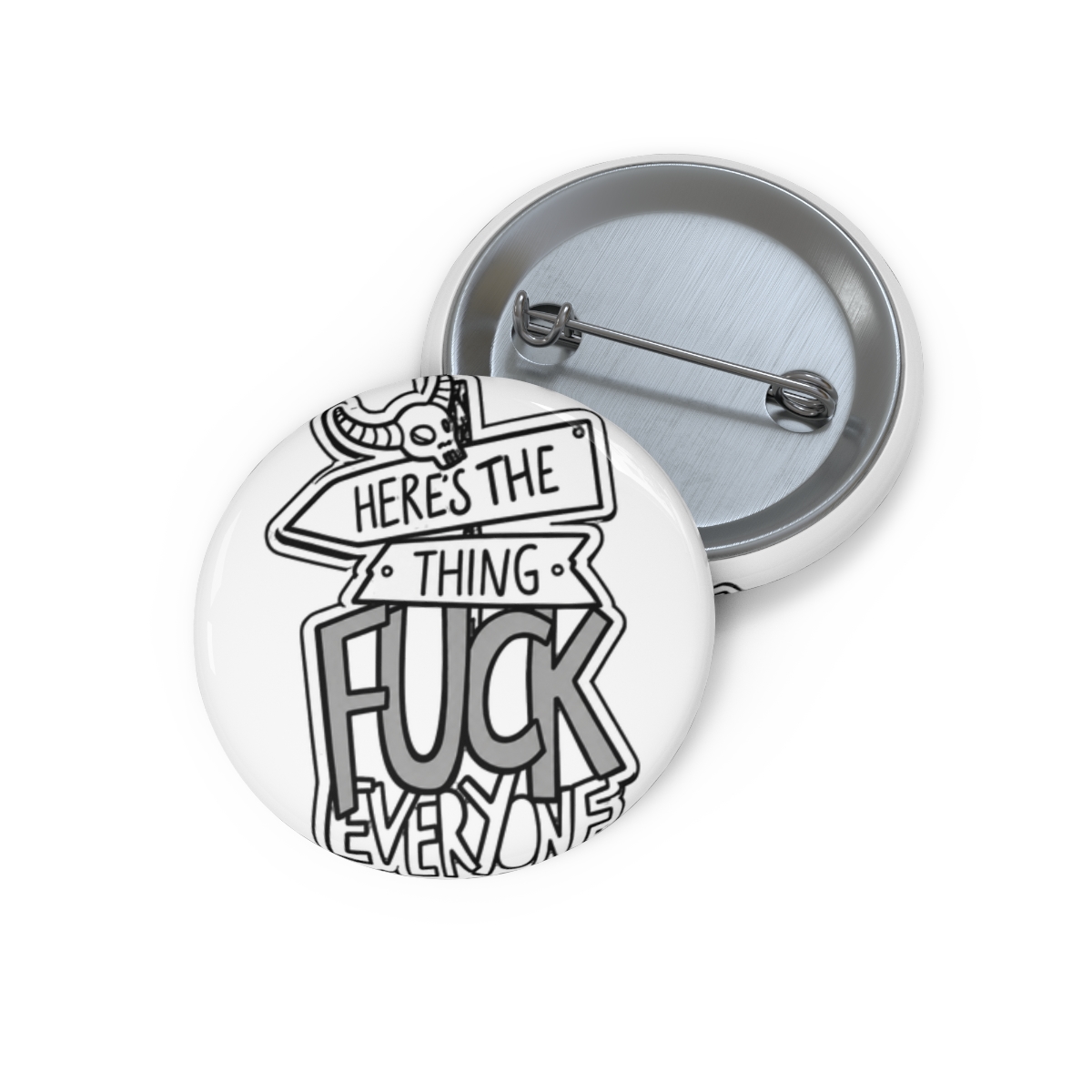 Here's The Thing, Fuck Everyone Enamel Pin// Murderino, True Crime Club, SSDGM, MFM, Murder Documentary, Crime Shows Lapel Badge Brooch // - Official Accessories merchandise