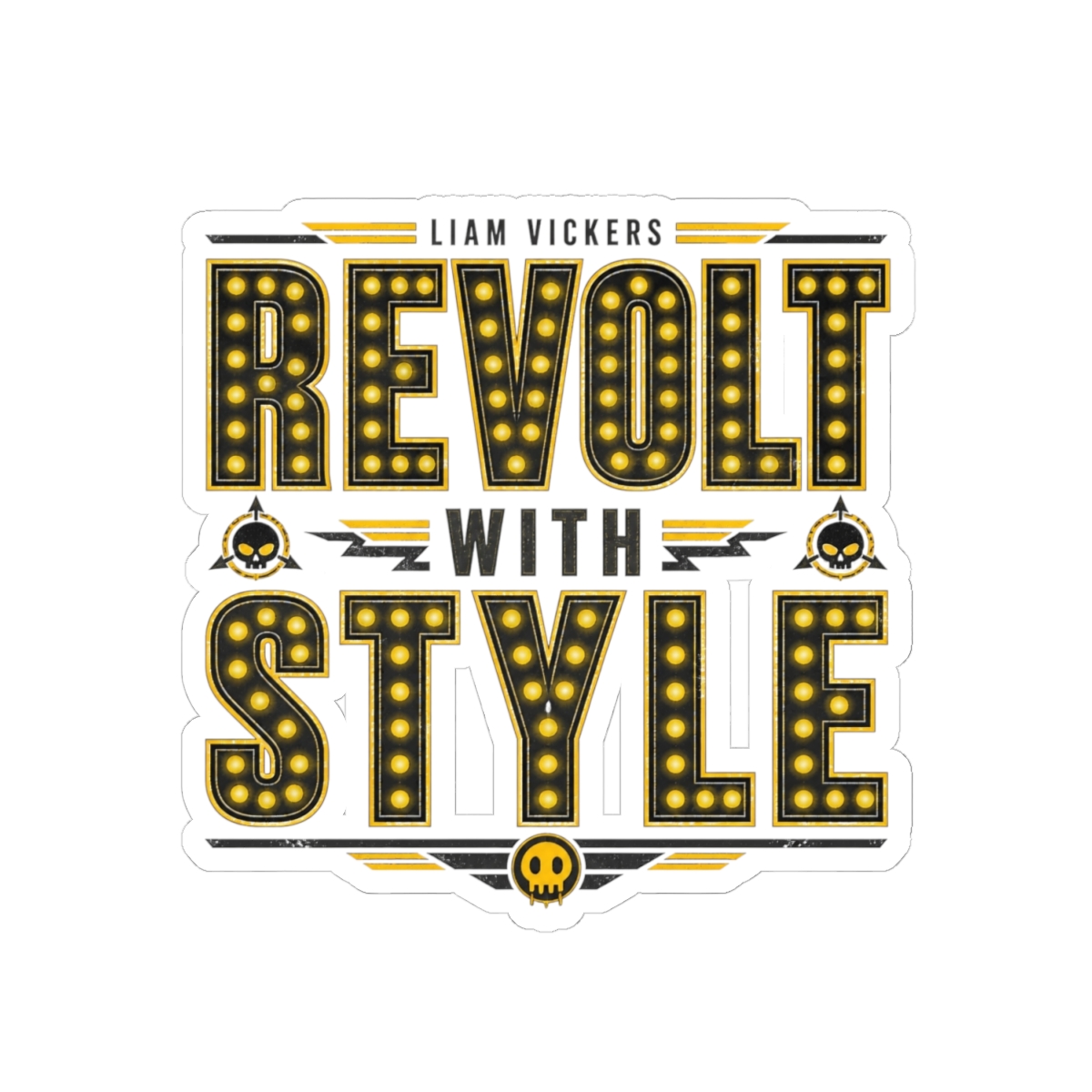 Murder Drones "Revolt with Style" Sticker - alternate angle 2, merchandise