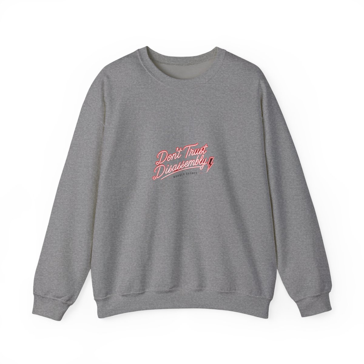 Murder Drones "Don’t Trust Disassembly" Crewneck - alternate angle 3, merchandise