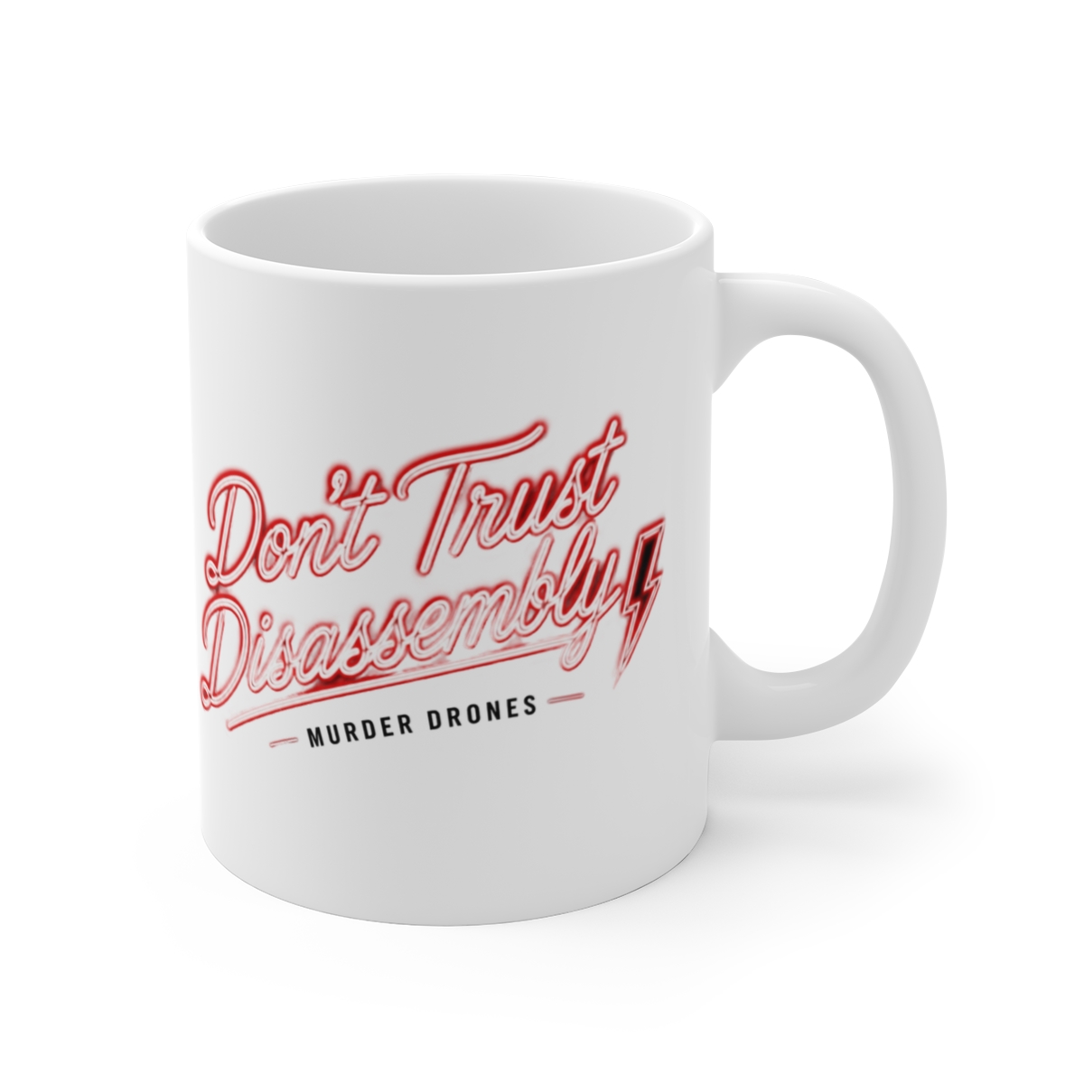 Murder Drones "Don’t Trust Disassembly" White Mug - Official Mugs & Drinkware merchandise