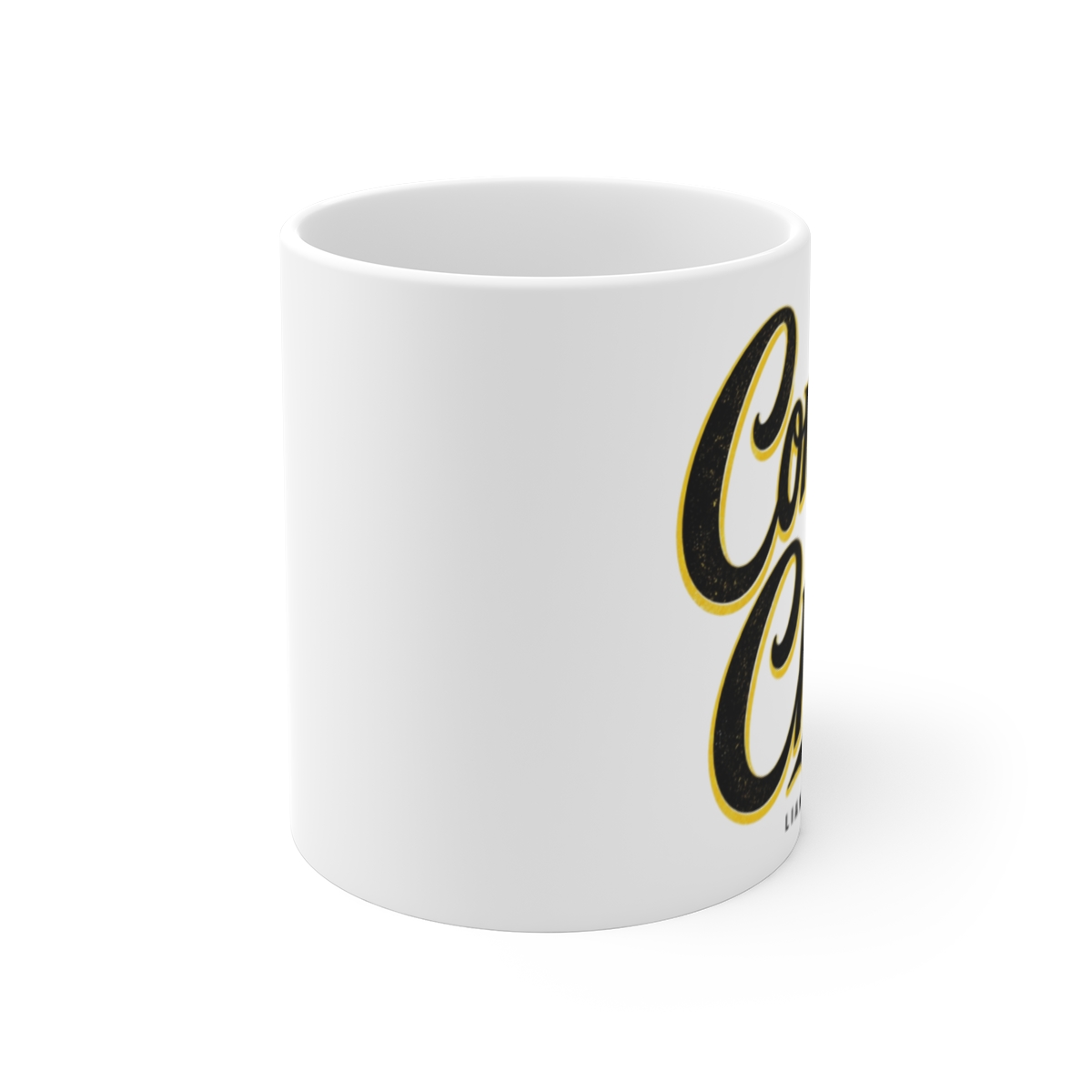 Murder Drones "Comedy in Chaos" White Mug - alternate angle 1, merchandise