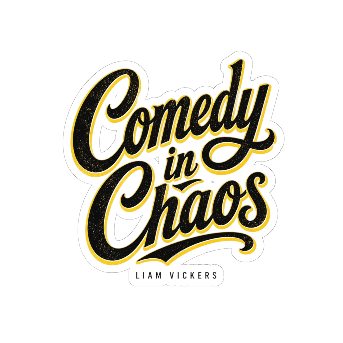 Murder Drones "Comedy in Chaos" Sticker - alternate angle 2, merchandise