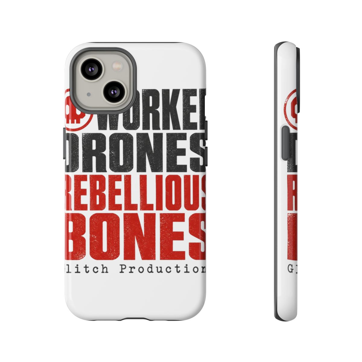 Murder Drones "Worker Drones, Rebellious Bones" Phone Case - alternate angle 3, merchandise