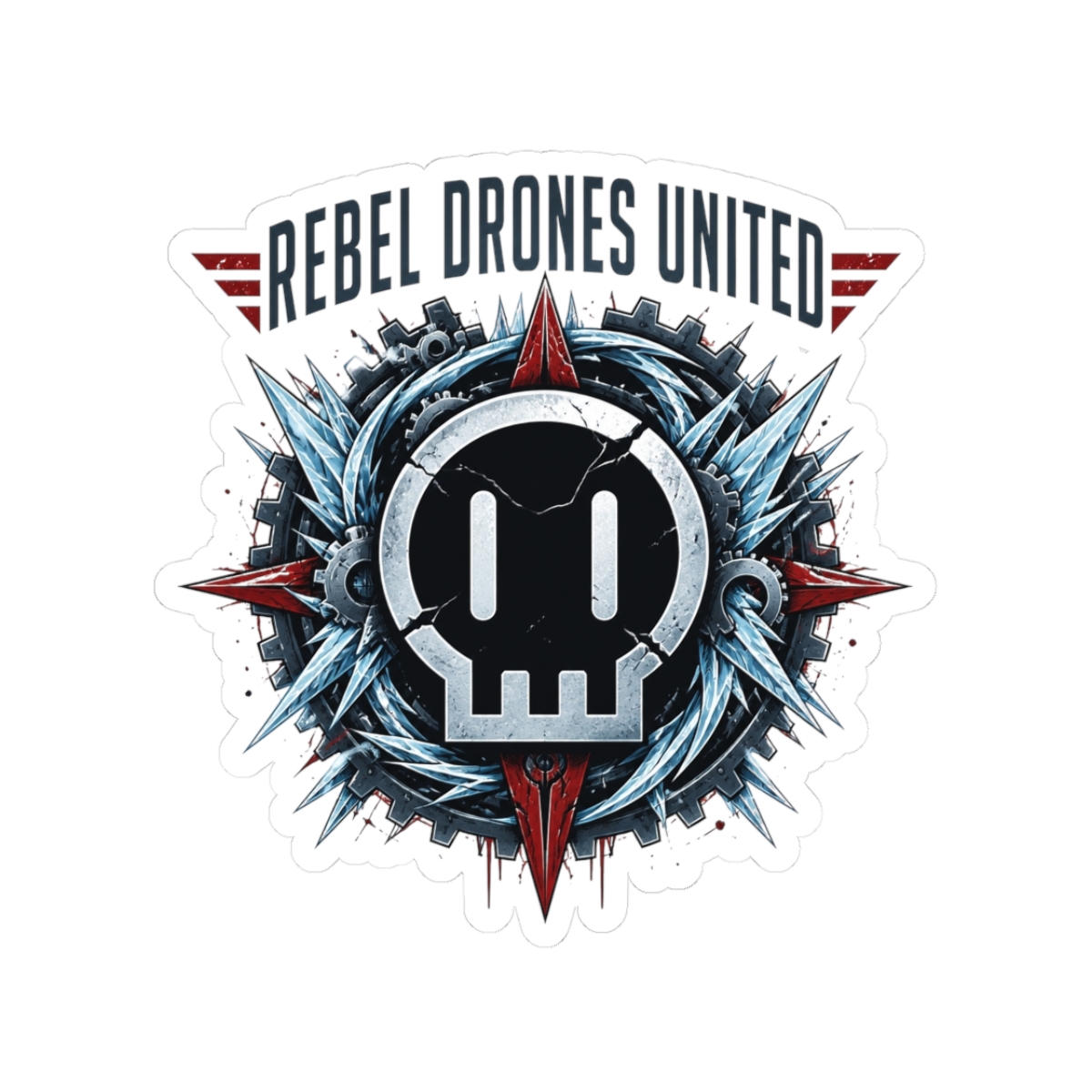 Murder Drones "Rebel Drones United" Sticker - alternate angle 1, merchandise