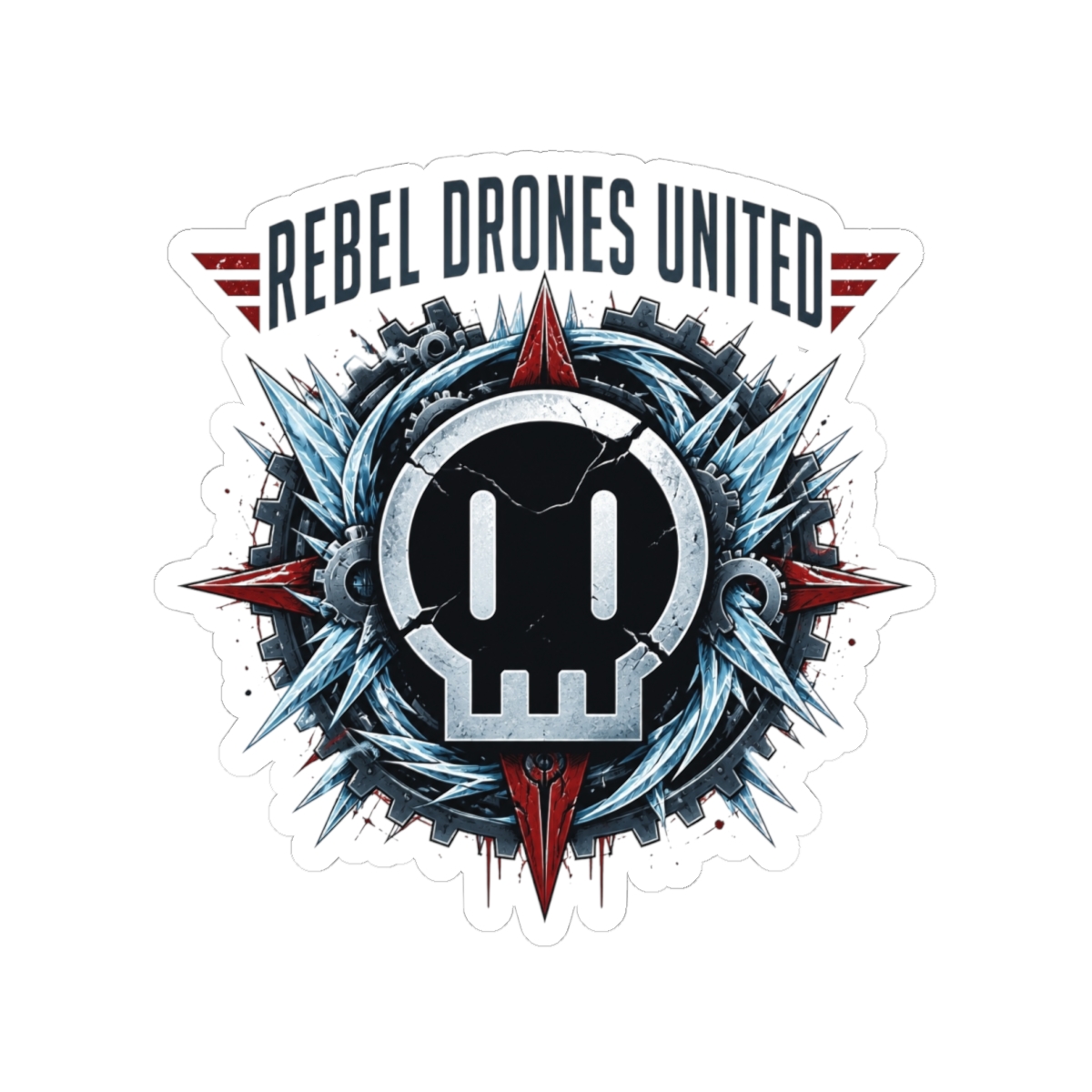 Murder Drones "Rebel Drones United" Sticker - alternate angle 3, merchandise