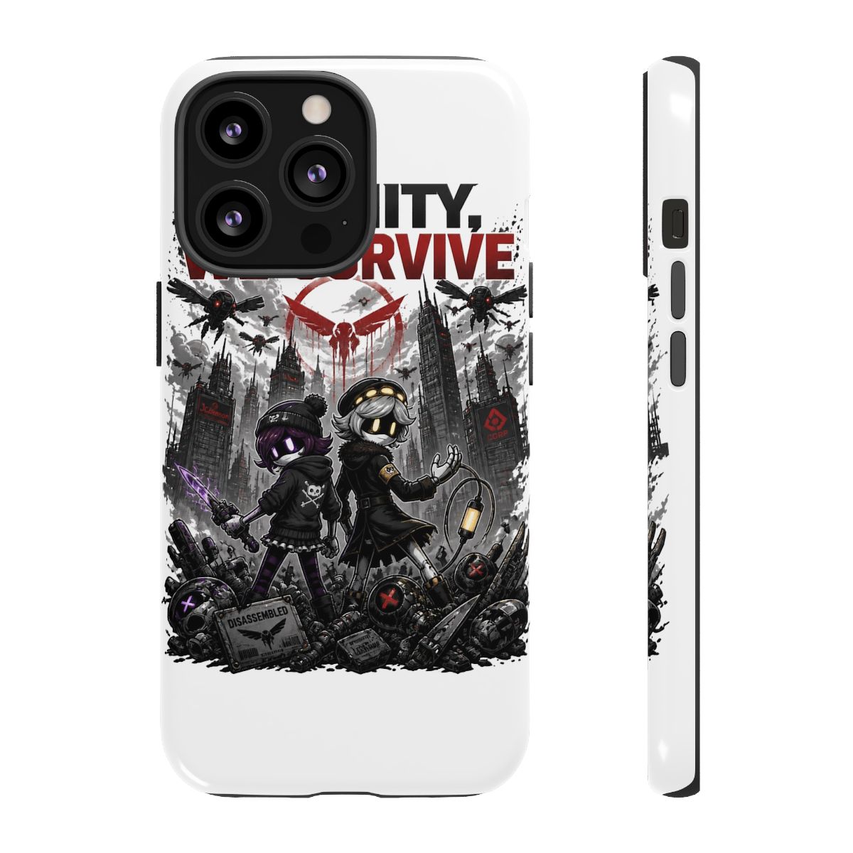 Murder Drones "In Unity, We Survive" Phone Case - alternate angle 1, merchandise