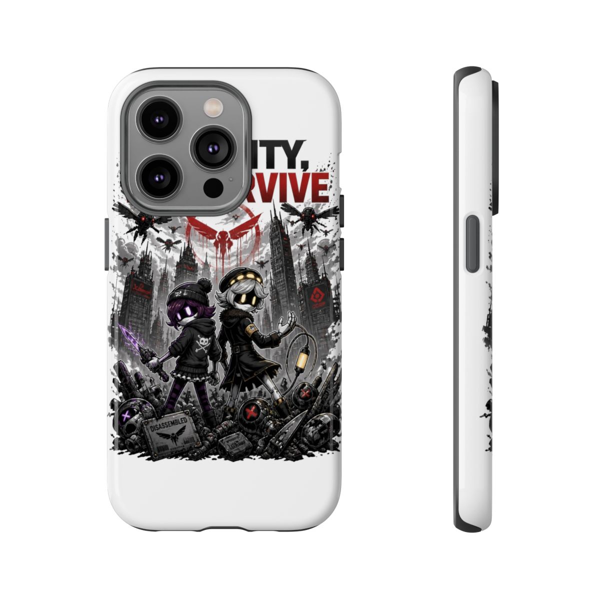 Murder Drones "In Unity, We Survive" Phone Case - alternate angle 4, merchandise