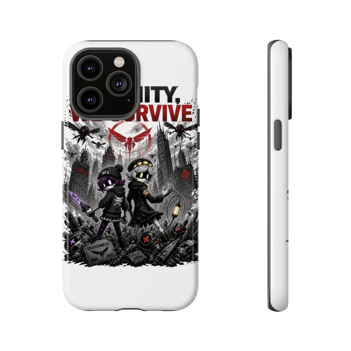 Murder Drones "In Unity, We Survive" Phone Case - alternate angle 5, merchandise