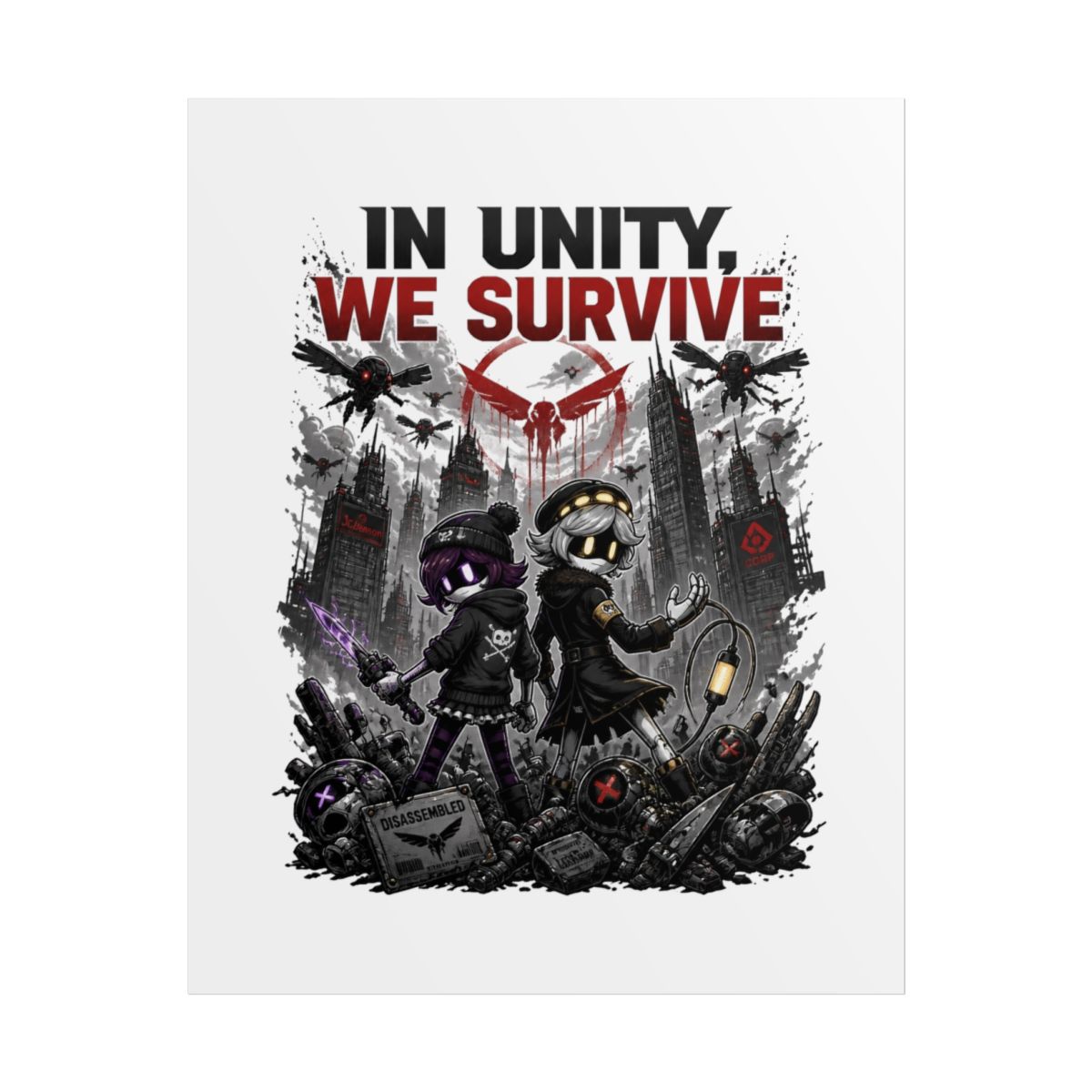 Murder Drones "In Unity, We Survive" Poster - Official Posters & Wall Art merchandise