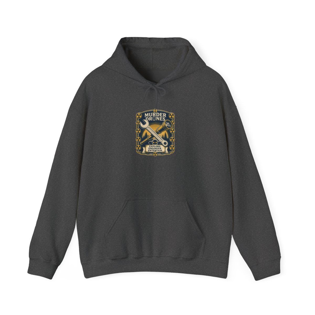 Murder Drones "Explore. Engineer. Entertain." Hoodie - alternate angle 4, merchandise