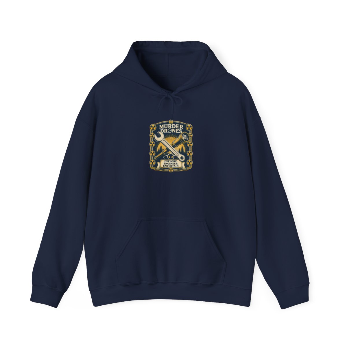 Murder Drones "Explore. Engineer. Entertain." Hoodie - alternate angle 5, merchandise