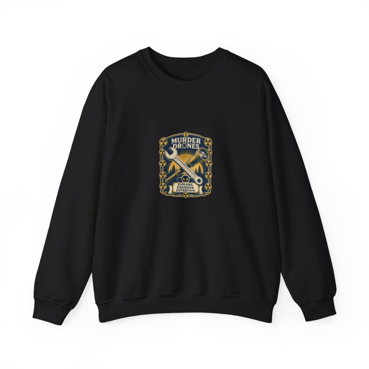 Murder Drones "Explore. Engineer. Entertain." Crewneck