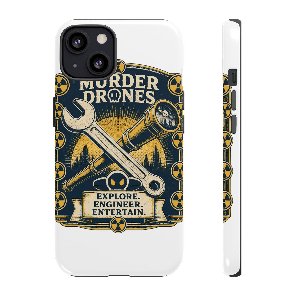 Murder Drones "Explore. Engineer. Entertain." Phone Case - Official Phone Cases merchandise